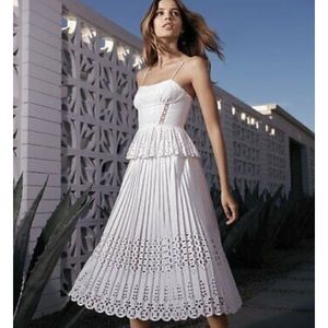 NWT Gianni Bini Lana Eyelet Peplum Dress